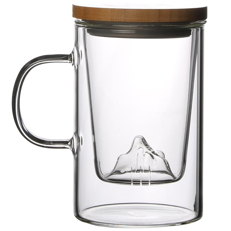 Glass Tea Cup With Mountain Infuser – Umi Tea Sets