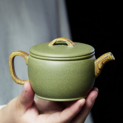 Handmade Yixing Green Clay Tea Set