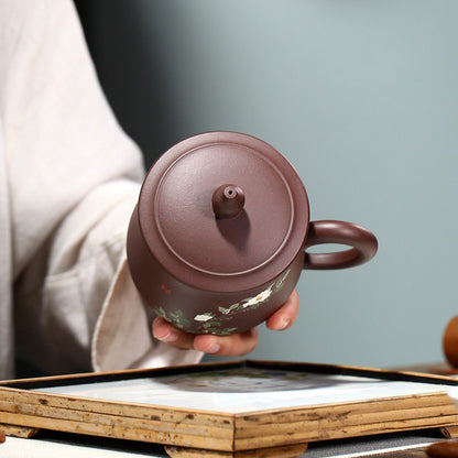 Yixing Purple Clay Wealthy Flower Tea Cup