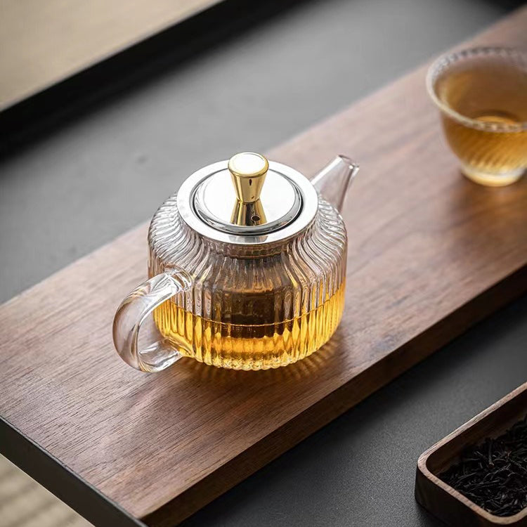 Stripes Thickened Glass Tea Set