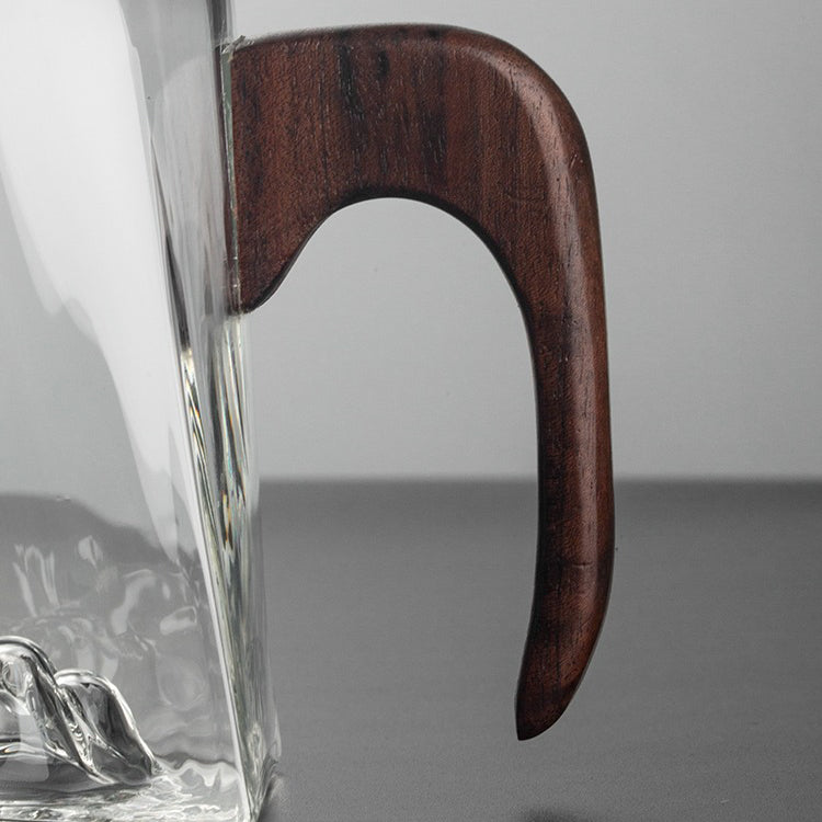 Mountain Glass Wooden Handle Fair Cup