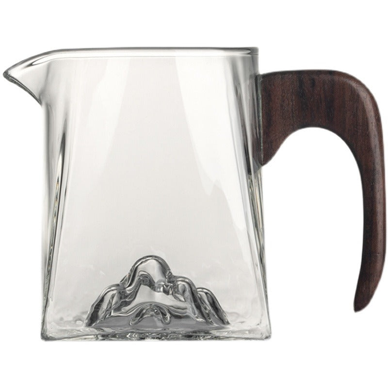 Mountain Glass Wooden Handle Fair Cup