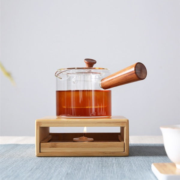 Plum Blossom Bamboo Candle Teapot Warmer