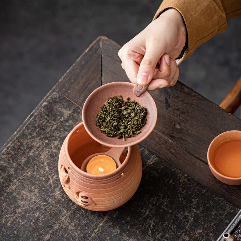 Cute Cat Coarse Pottery Tea Leaves Stove