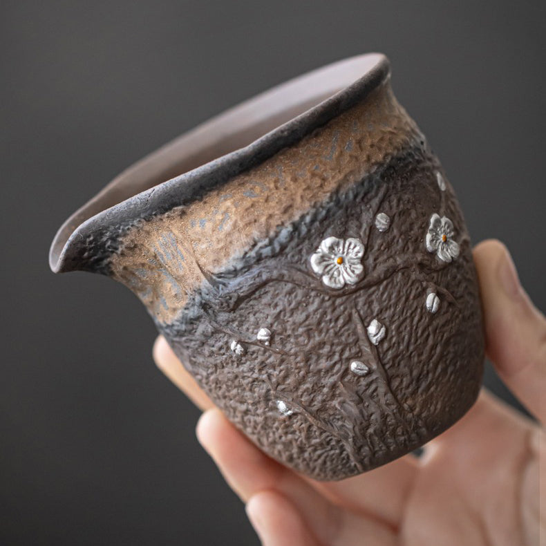 Plum Blossom Rock Clay Fair Cup