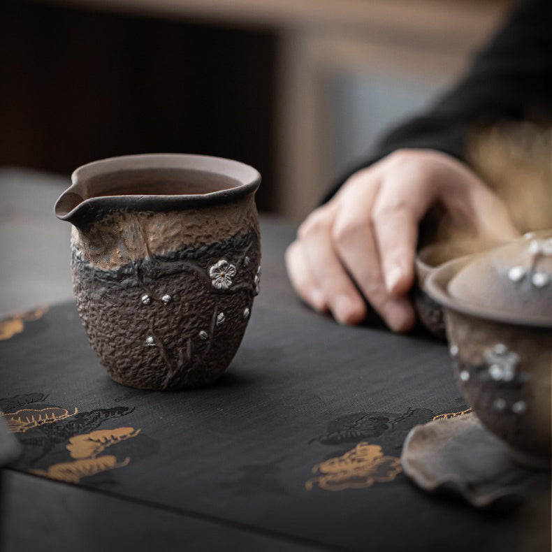 Plum Blossom Rock Clay Fair Cup