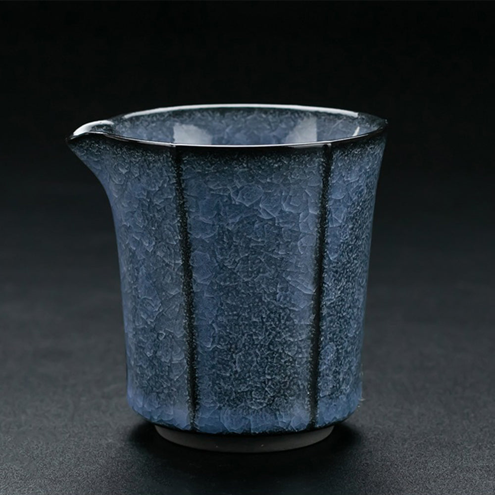 Ice Crack Blue Ceramic Tea Set