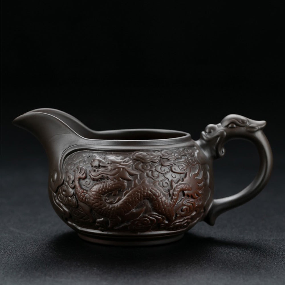 Purple Pottery Dragon Automatic Tea Set