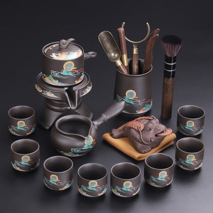 Purple Clay Deers Automatic Tea Set