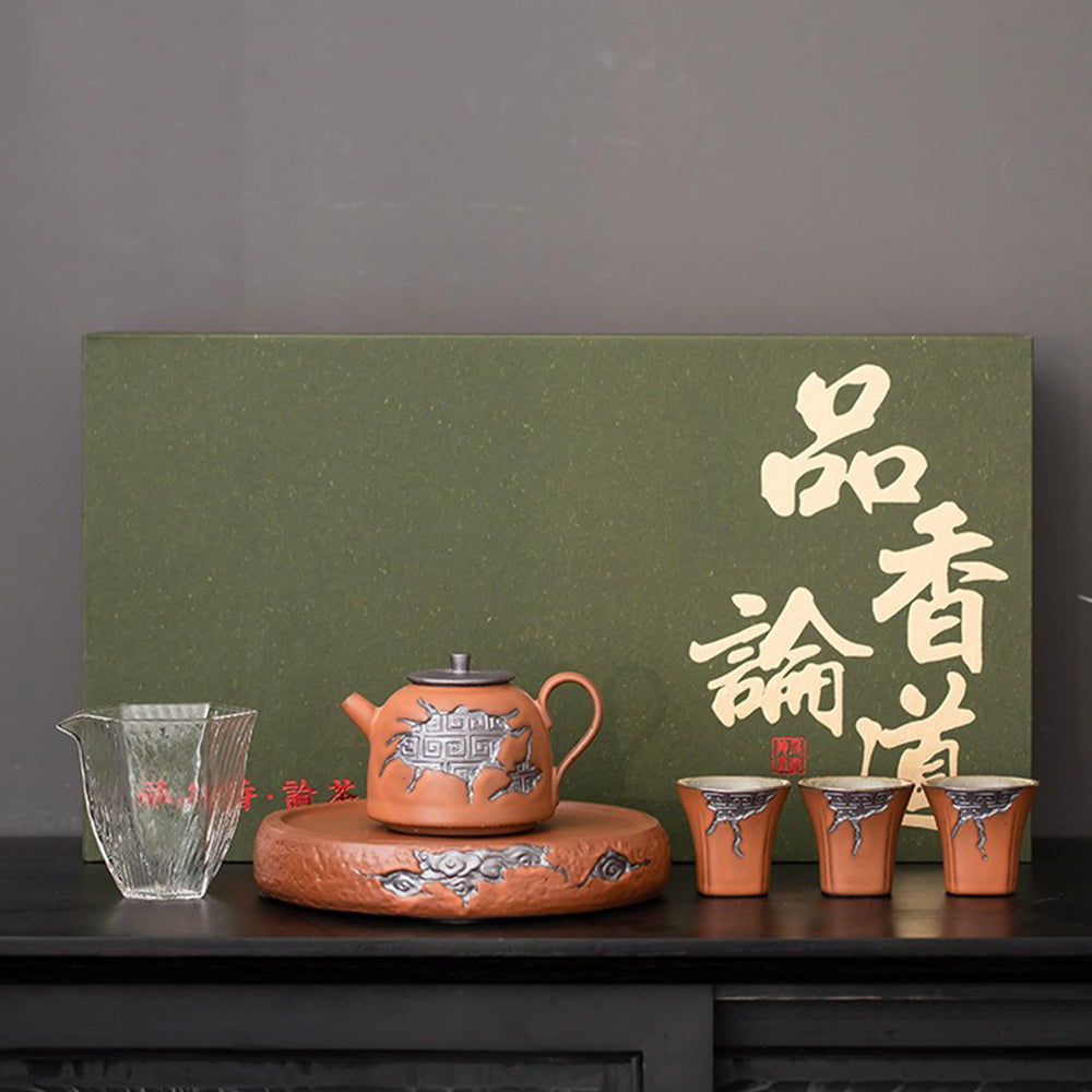 Vintage top Japanese tea set pot with cups floral made in Japan LIKE NEW flowers