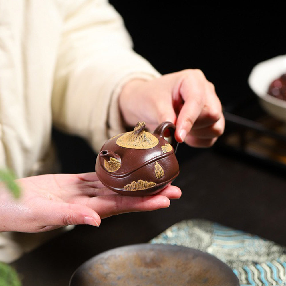 Water Chestnut Purple Clay Teapot