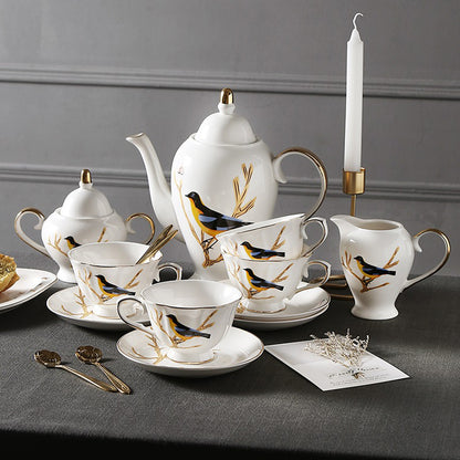 British Bone China Magpie Tea Set