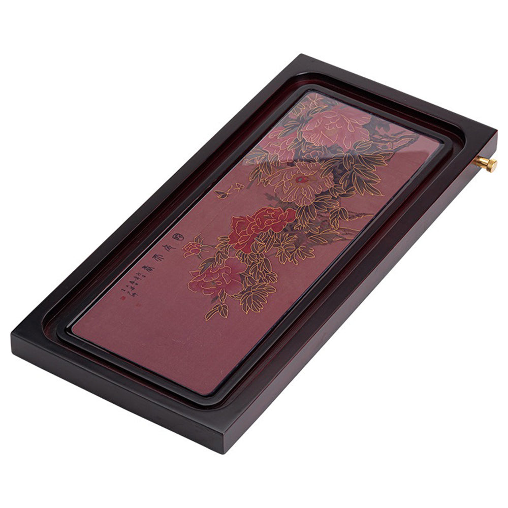 Color Change Peony Bamboo Tea Tray