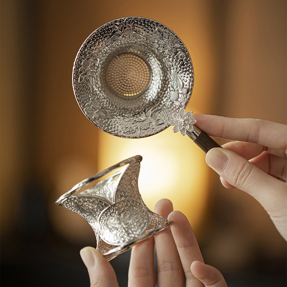 Alloy Lotus And Goldfish Tea Strainer