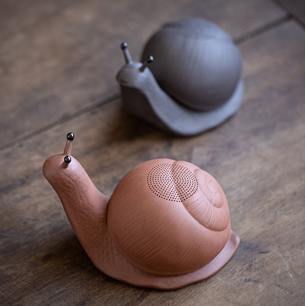 Purple Clay Snail Tea Pet Strainer