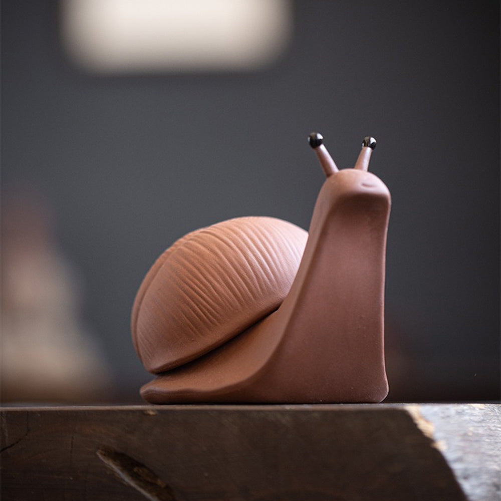 Purple Clay Snail Tea Pet Strainer