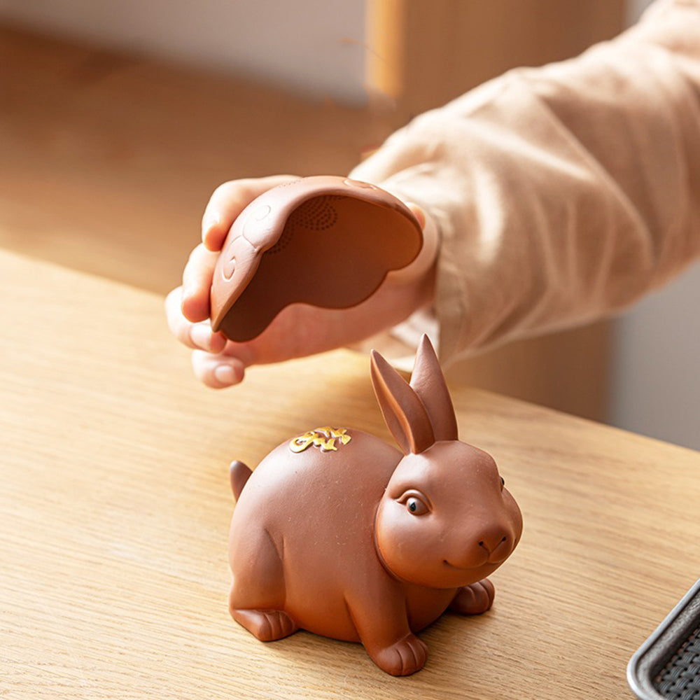 Purple Clay Rabbit Tea Pet Strainer