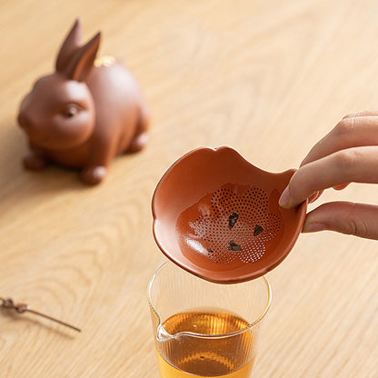 Purple Clay Rabbit Tea Pet Strainer