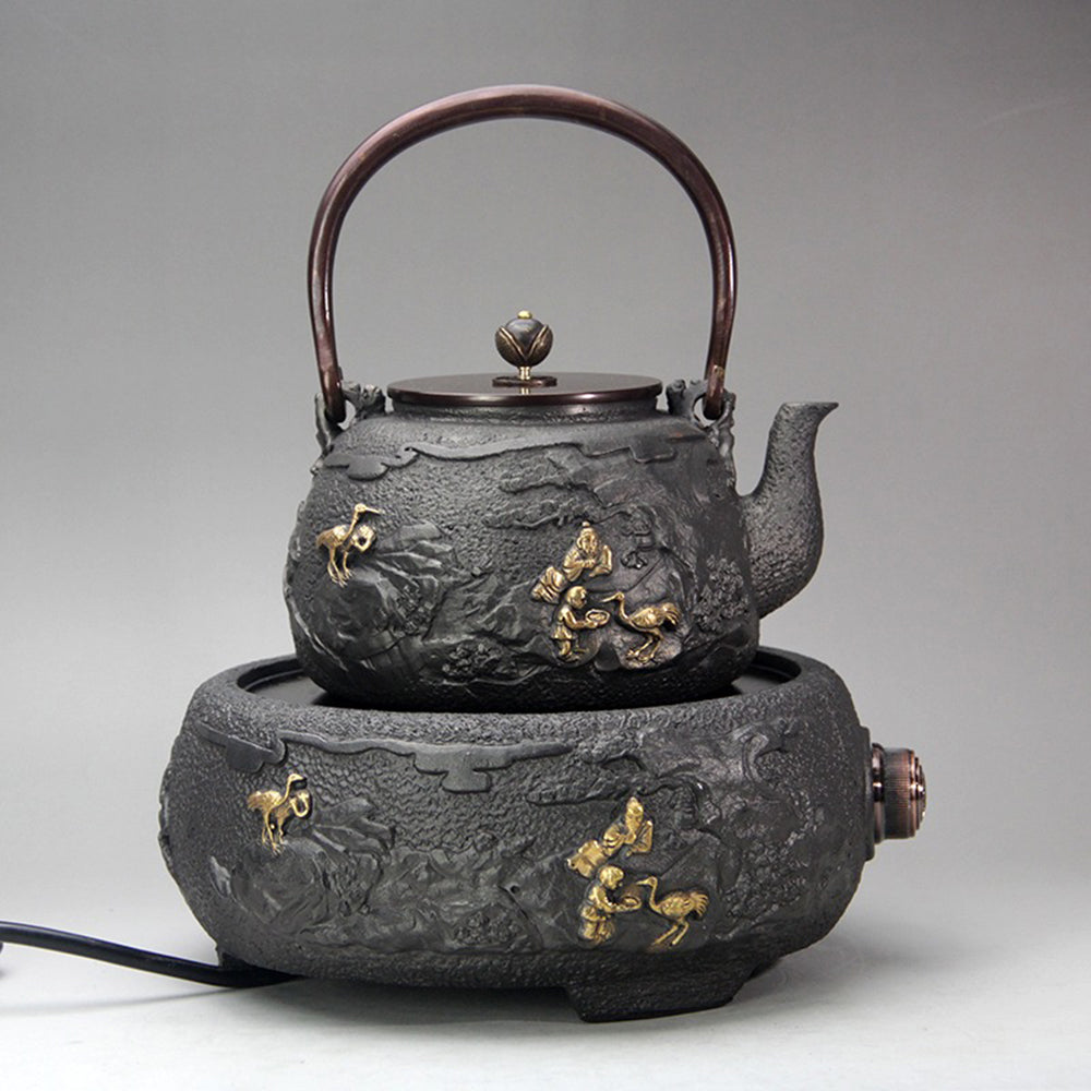 Crane Cast Iron Teapot With Induction Cooker