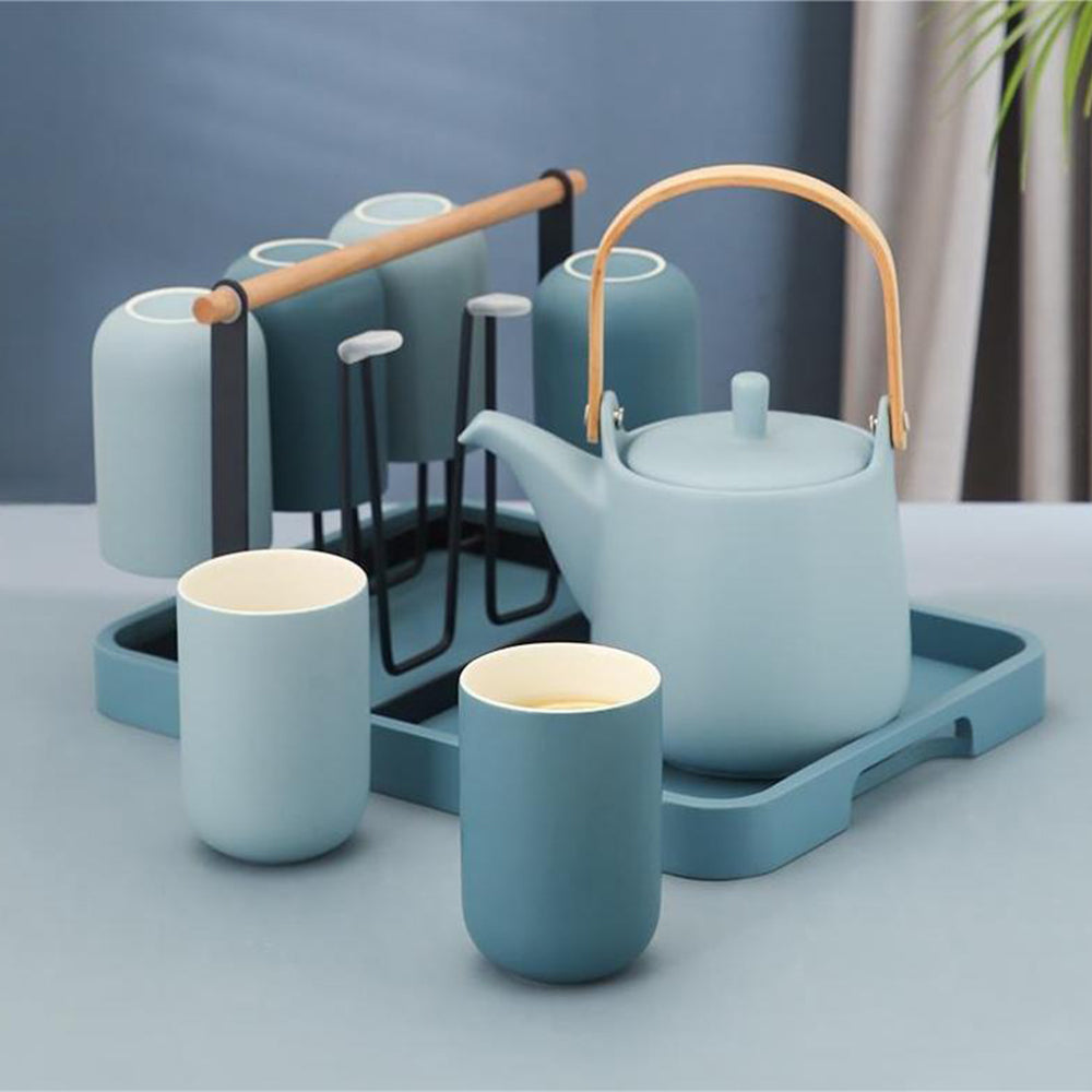 Morandi Haze Blue Modern Tea Set