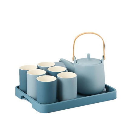 Morandi Haze Blue Modern Tea Set