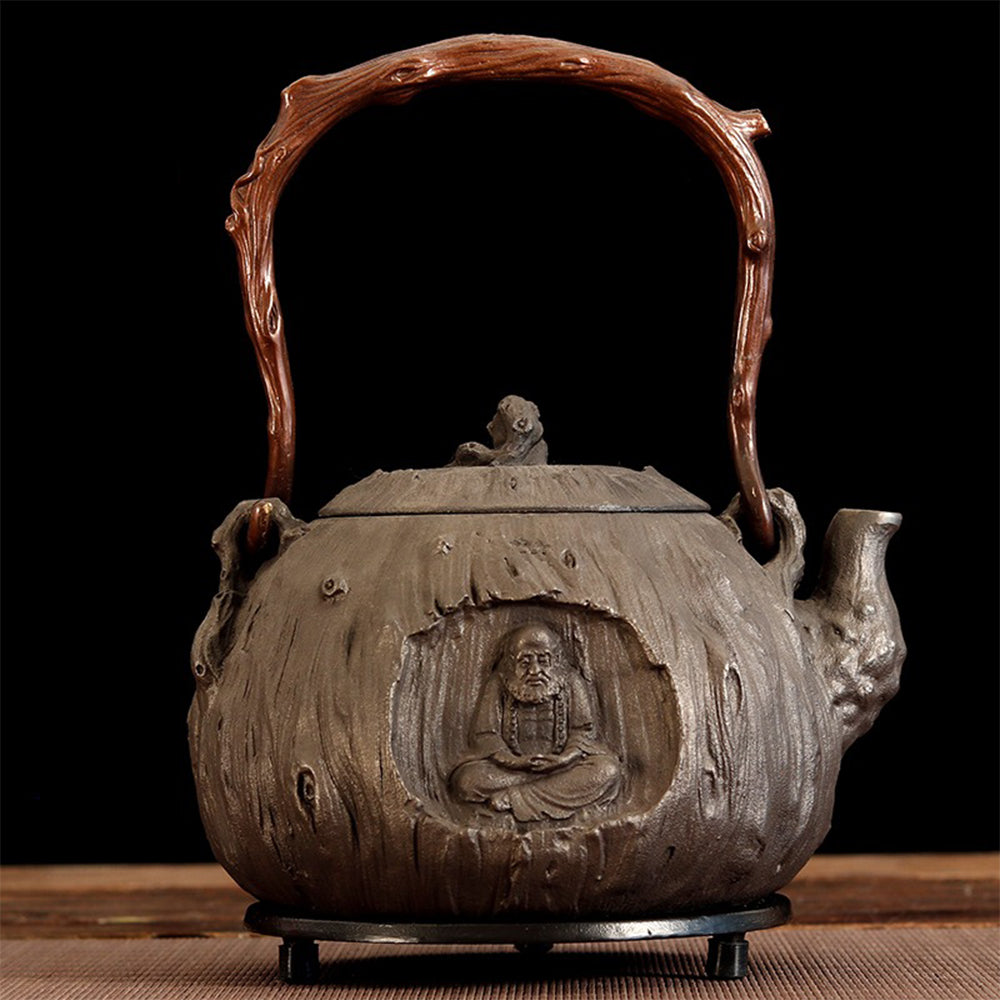 Zen Bodhidharma Cast Iron Teapot