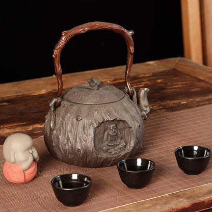 Zen Bodhidharma Cast Iron Teapot