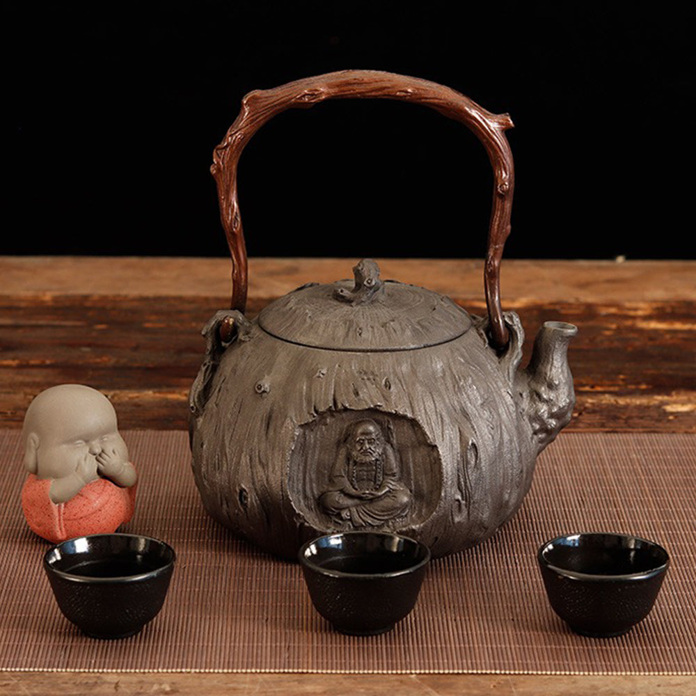 Zen Bodhidharma Cast Iron Teapot