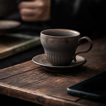 Japanese Bizen-yaki Tea Cup With Saucer