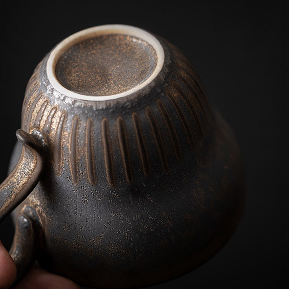 Japanese Bizen-yaki Tea Cup With Saucer