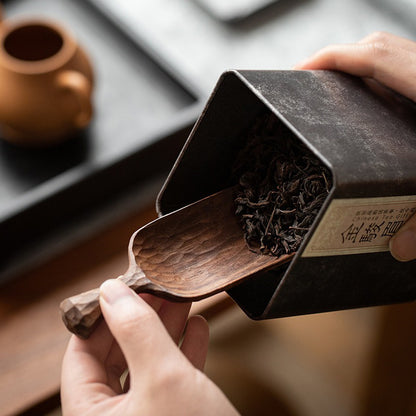 Hand Carved Walnut Cha He Tea Holder