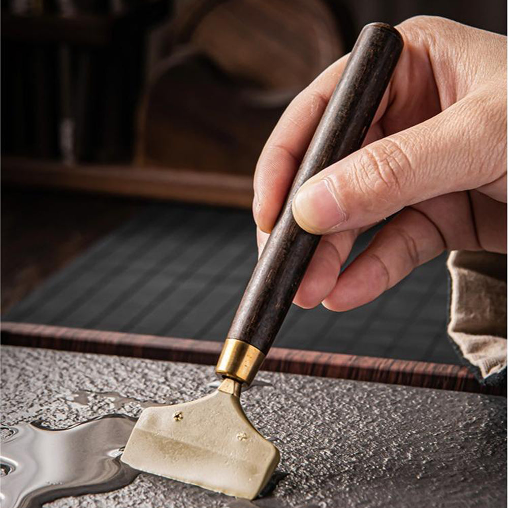 Walnut Tea Utensils Set With Coaster