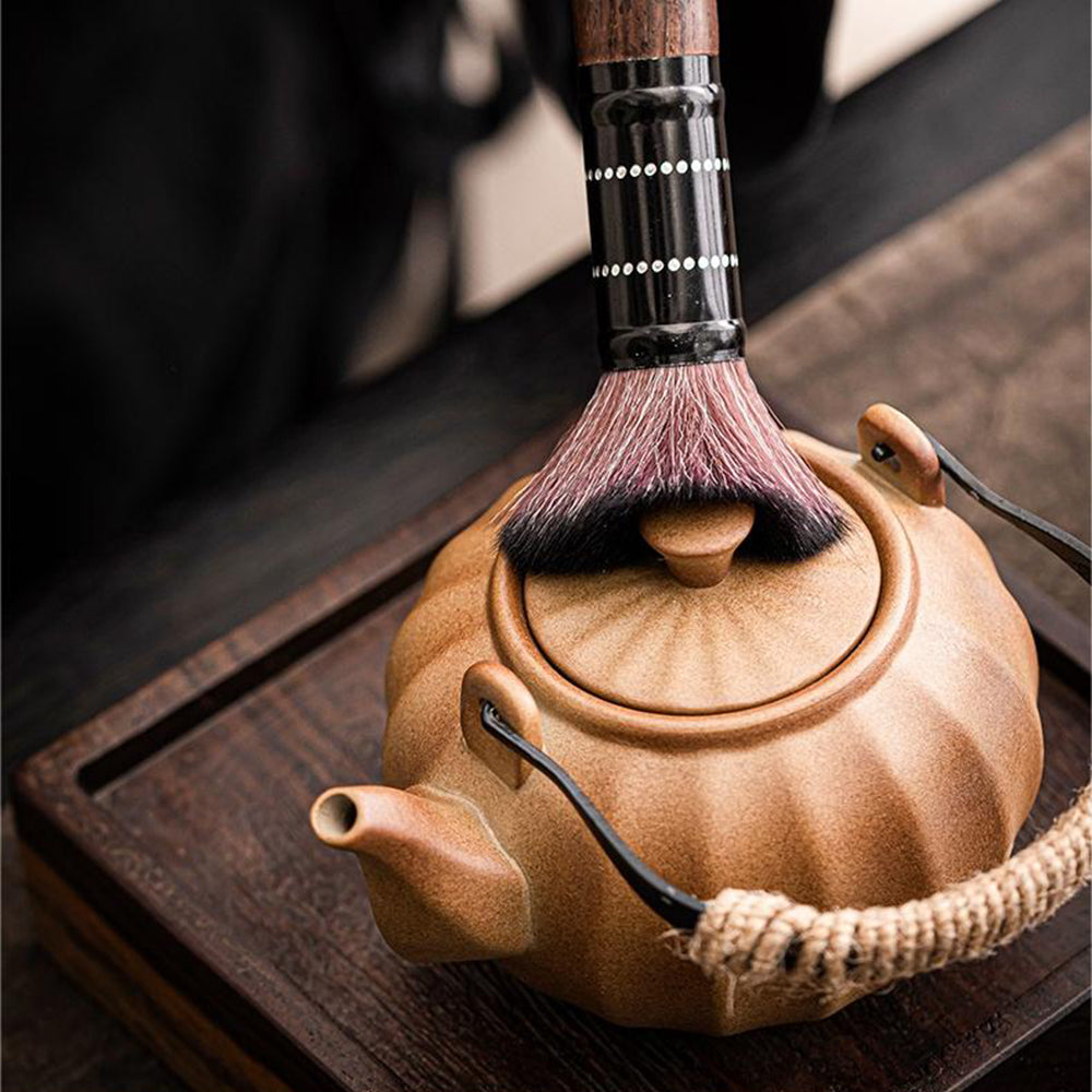 Ebony Persimmon Tree Stump Tea Utensils Set