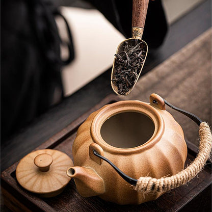 Ebony Persimmon Tree Stump Tea Utensils Set