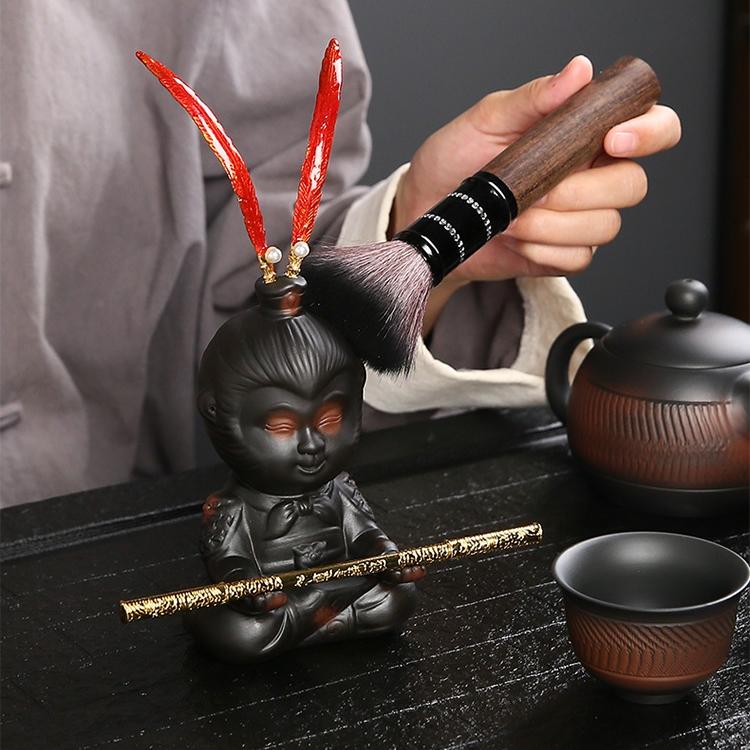 Black Myth Cute Wukong Purple Pottery Tea Pet