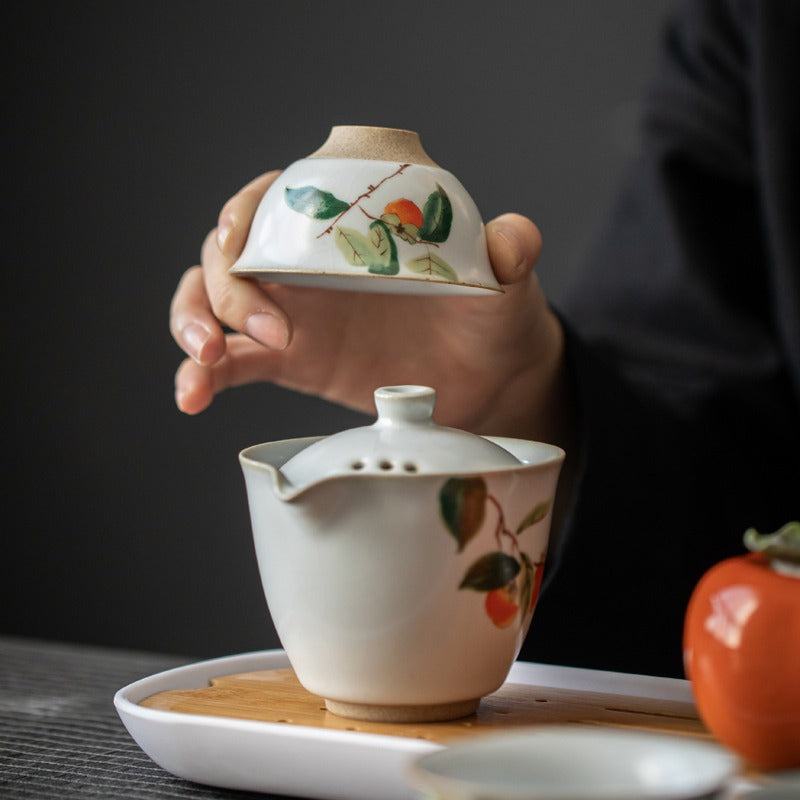 Ruyao Persimmon Travel Tea Set