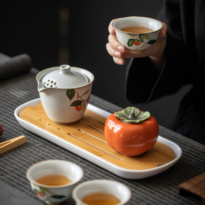 Ruyao Persimmon Travel Tea Set