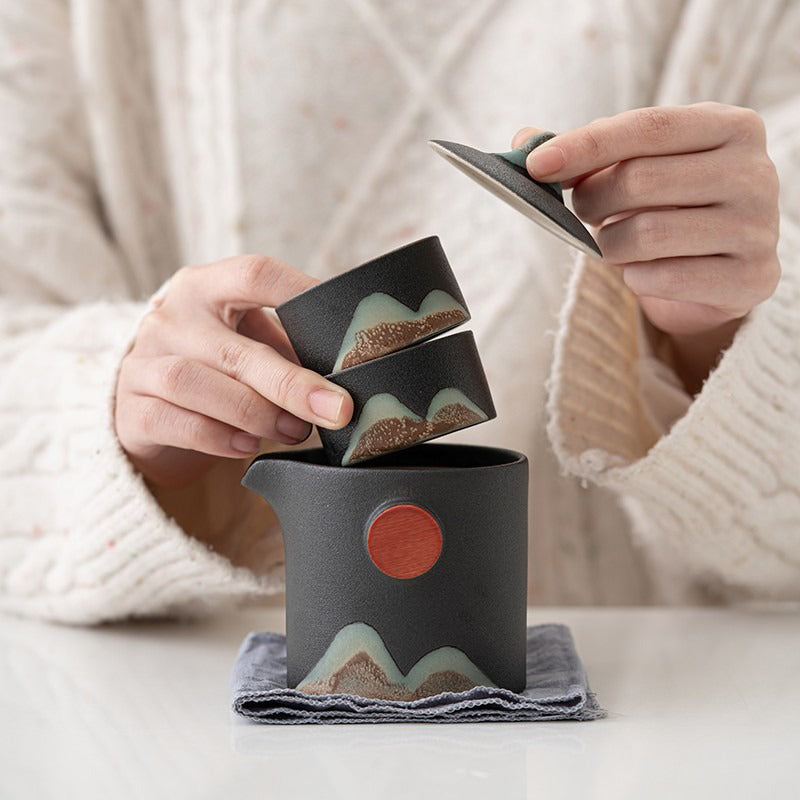 Japanese Mountain Sun Travel Tea Set