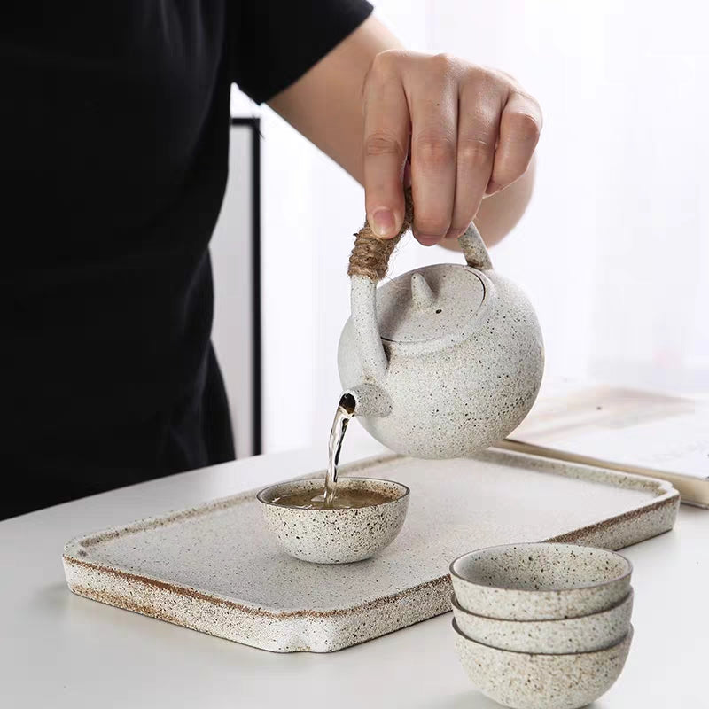 Vintage White Tea Set With Tray – Umi Tea Sets