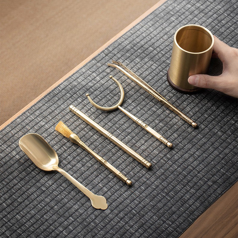 Golden Copper Tea Utensil Set