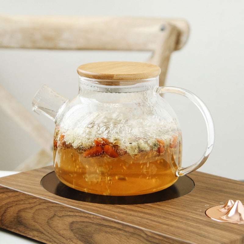 Glass Tea Set With Pink Porcelain Warmer – Umi Tea Sets