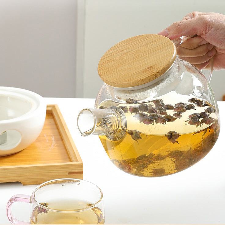 Glass Tea Cup With Mountain Infuser – Umi Tea Sets