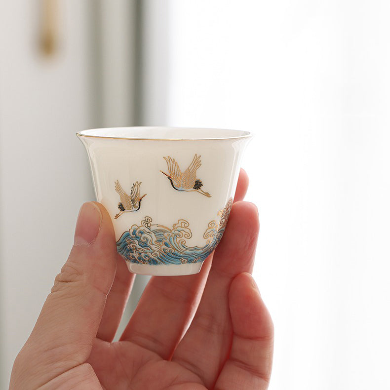 Experience the Beauty of Chinese Tea Set with Our White Suet Jade