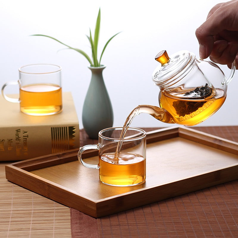 Traditional Tea Set Tray Modern Transparent Pot Clear Small Cup Stock Photo  by ©lynn.ku56@gmail.com 649081762