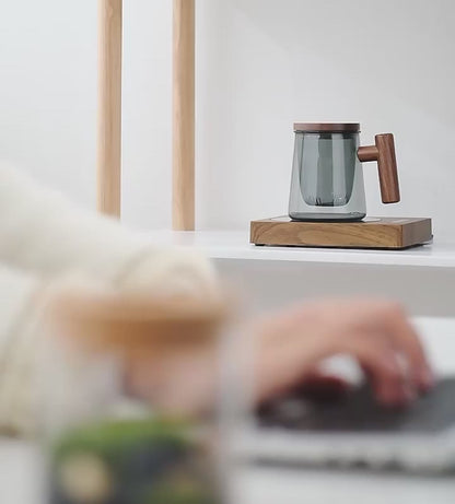 Walnut Induction Cooker Teapot Warmer