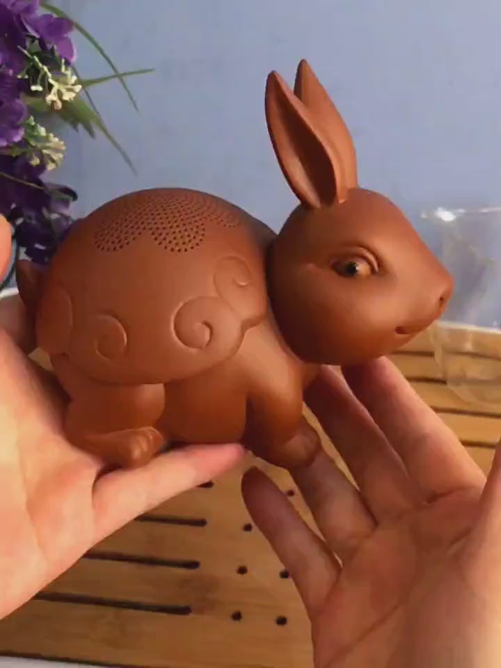 Purple Clay Rabbit Tea Pet Strainer