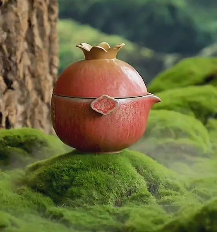 Pomegranate Shape Travel Tea Set