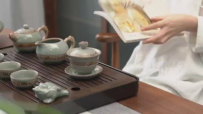 Ice Crack Geyao Tea Set With Gift Box