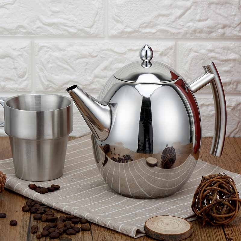 Stainless Steel Water Kettle Teapot With Filter - Thick And