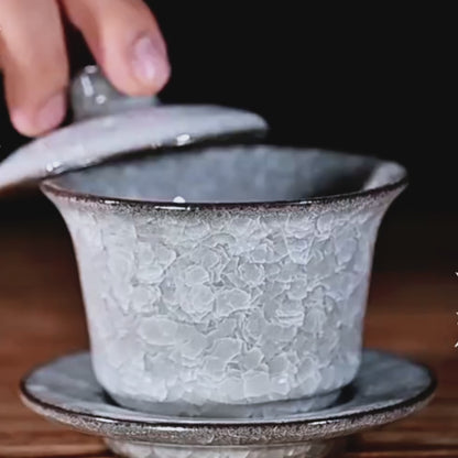 Ice Crack Flower Glaze Gaiwan